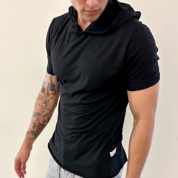 4 Corners Short Sleeve Hoodie (Black) - Picture 2 of 2